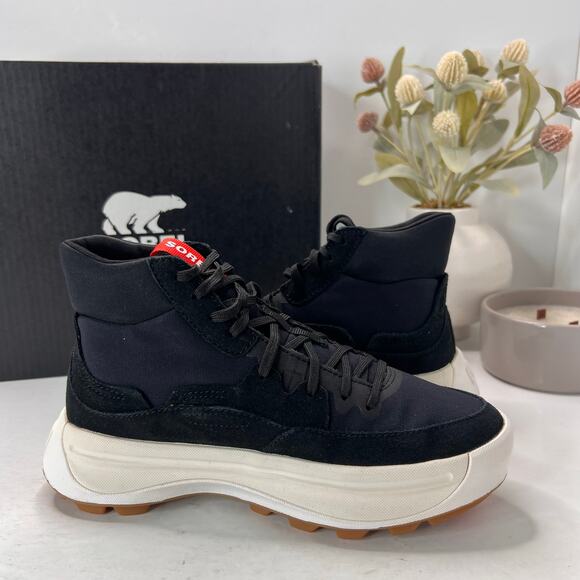 Sorel Ona 503 Mid Lace Up Sneaker Black Jet NL4856-010 Women's 6.5 NWB - Picture 7 of 10